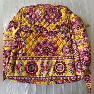 NWT Vera Bradley Floral Yellow and Pink Backpack